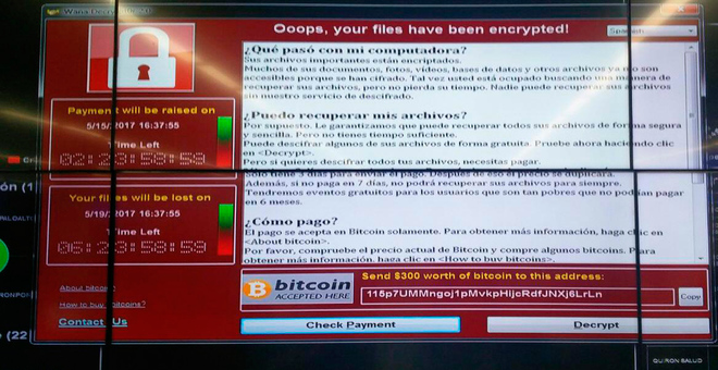 Pantalla Ransomware